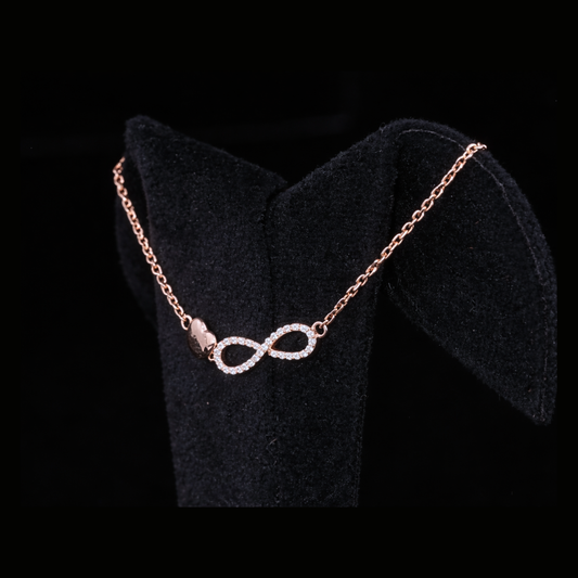 Infinity Heart Gold Necklace – 10K 14K 18K Gold Diamond Necklace for Women