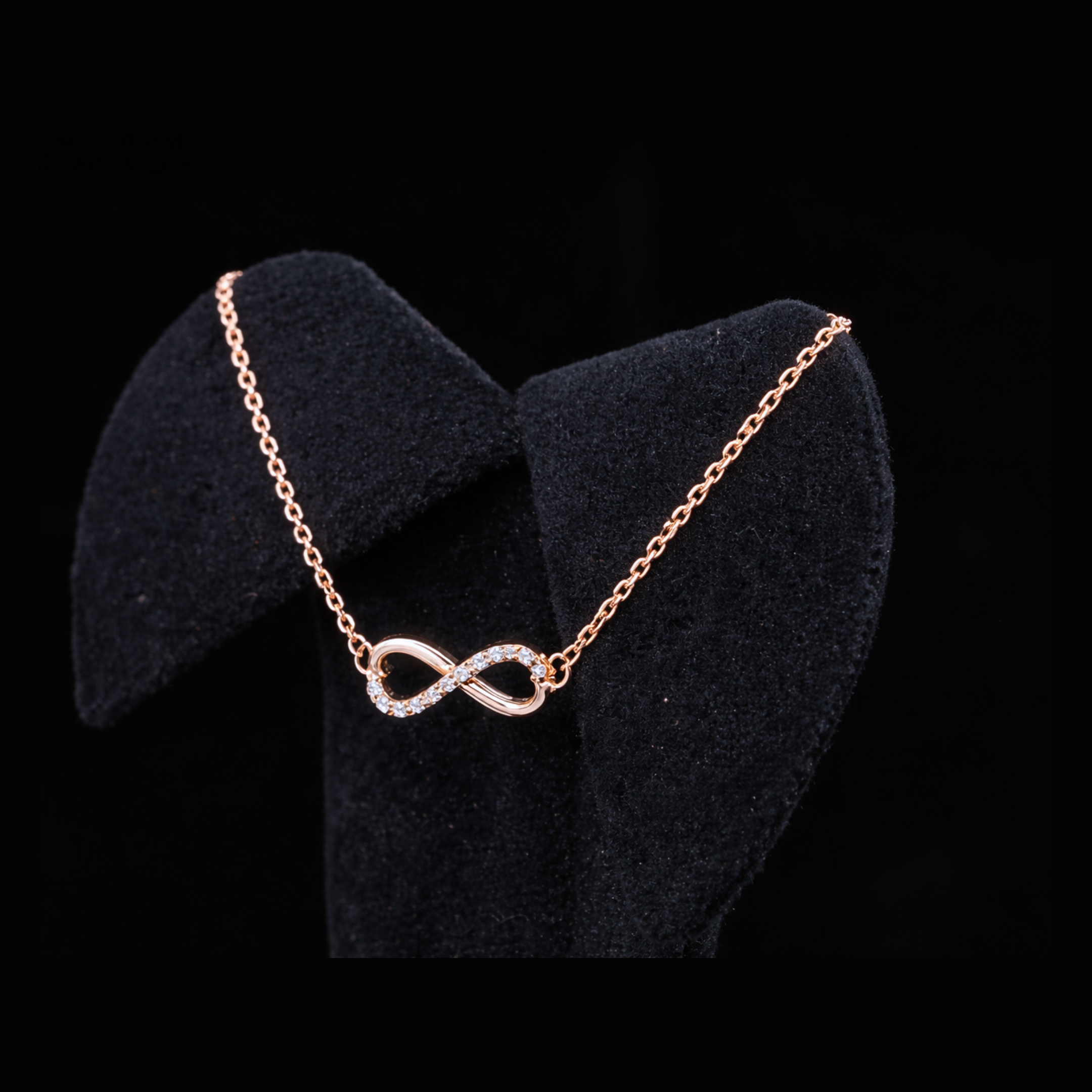 Infinity Heart Gold Necklace – 10K 14K 18K Gold Diamond Necklace for Women