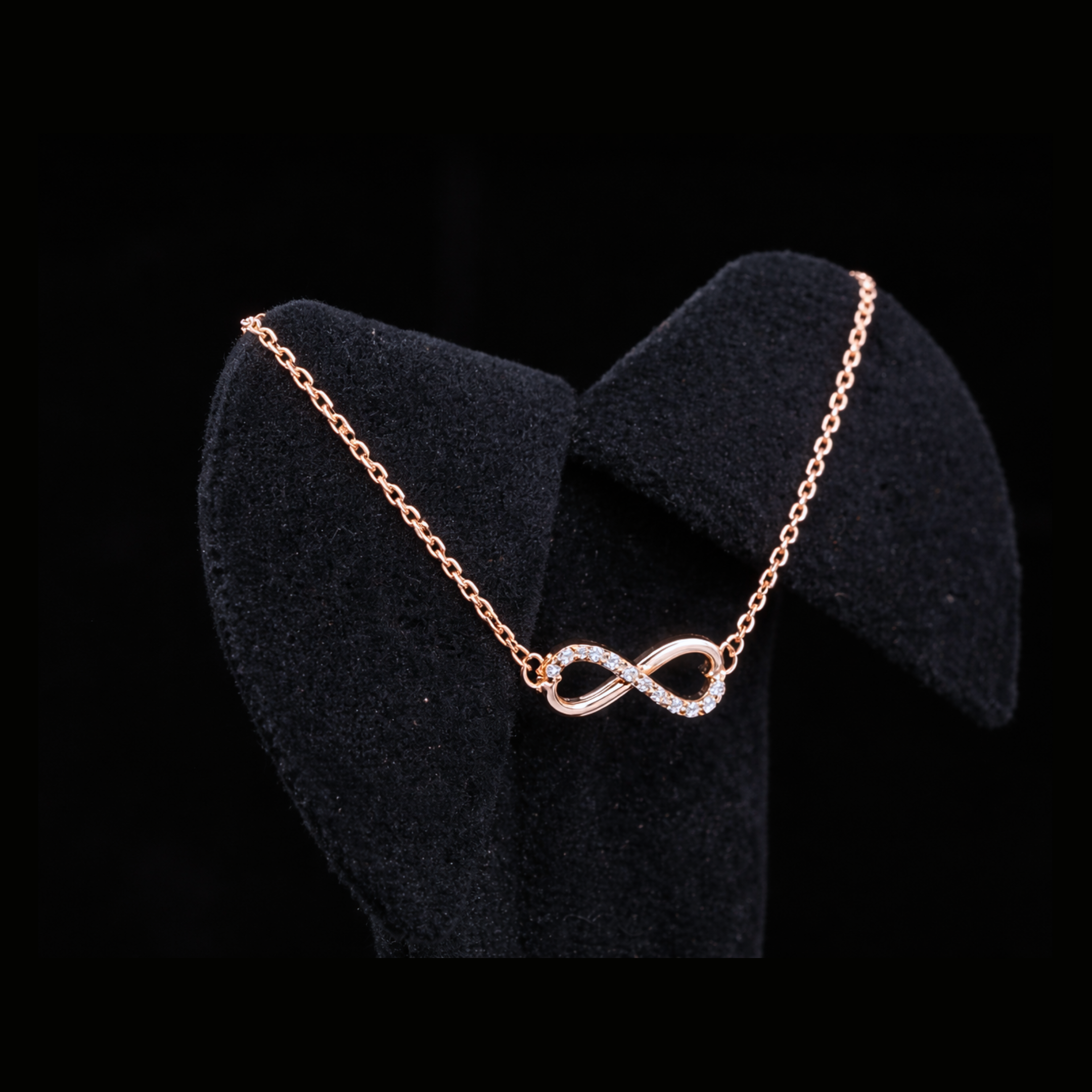 Infinity Heart Gold Necklace – 10K 14K 18K Gold Diamond Necklace for Women