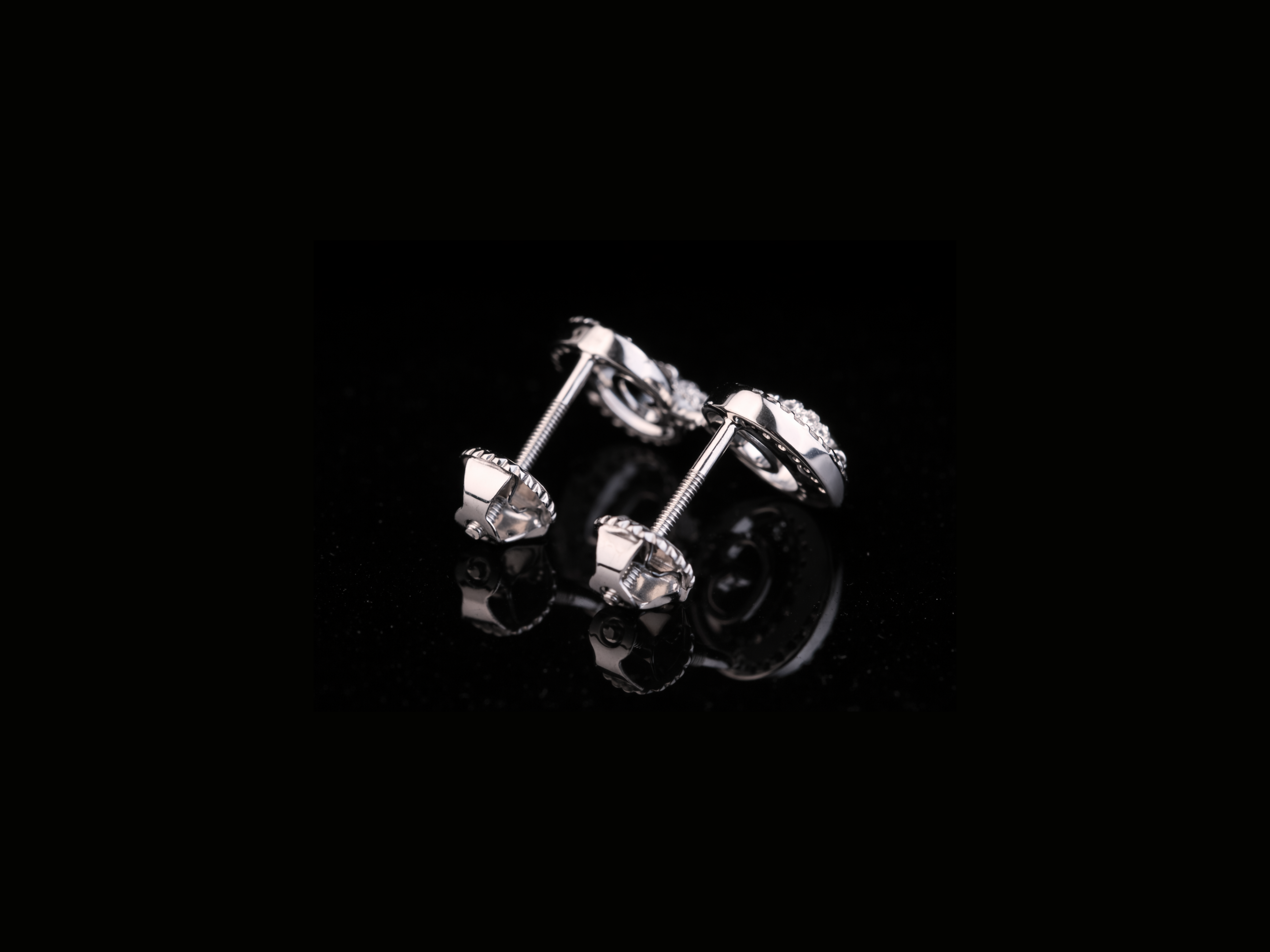 Infinity Swirl Diamond Stud Earrings | 18K, 14K, 10K Gold & Silver