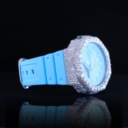 Moissanite G-shock customization White Frost Phantom Blaze