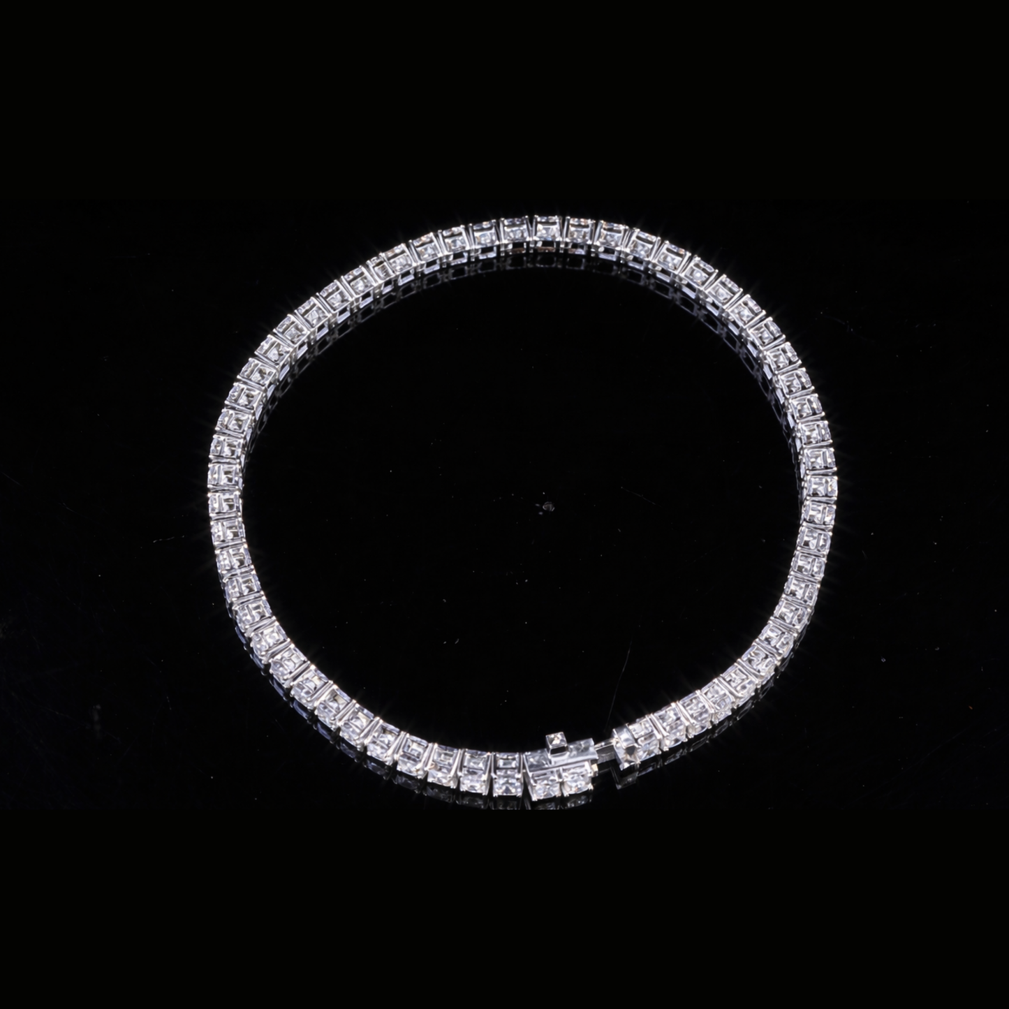 Princess Cut Diamond Tennis Bracelet in Solid Gold – Iced Out Hip Hop Bracelet