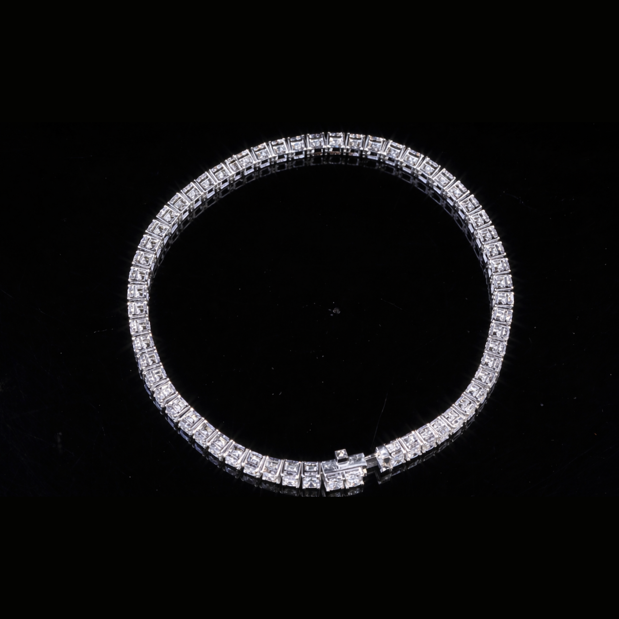 Princess Cut Diamond Tennis Bracelet in Solid Gold – Iced Out Hip Hop Bracelet