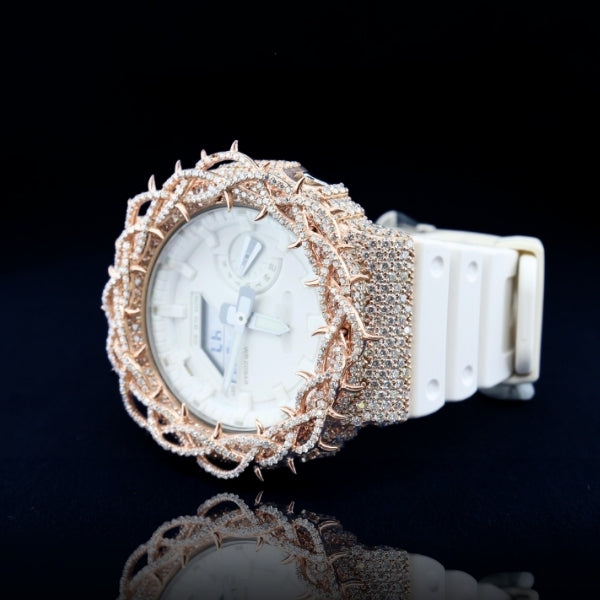 14K/18K MOSSAINITE G-SHOCK Customization Diamond Thorn Royal Timepiece