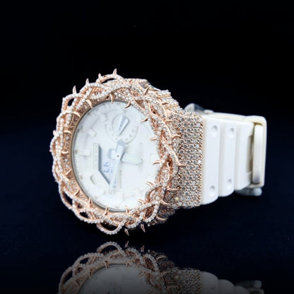 14K/18K MOSSAINITE G-SHOCK Customization Diamond Thorn Royal Timepiece