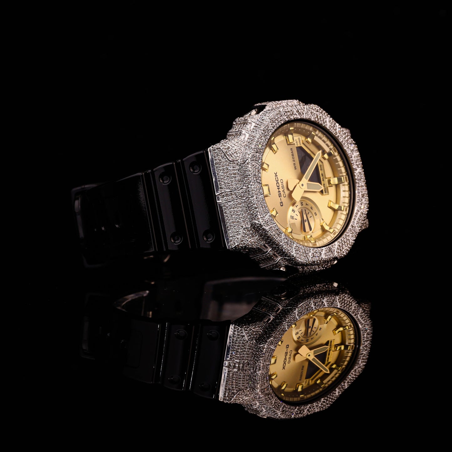 Iced Out Gold Dial G-Shock Watch