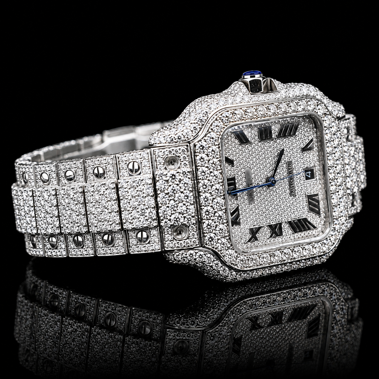 MOISSANITE ROLEX INSPIRE LUXURY ICED OUT SQUARE WATCH