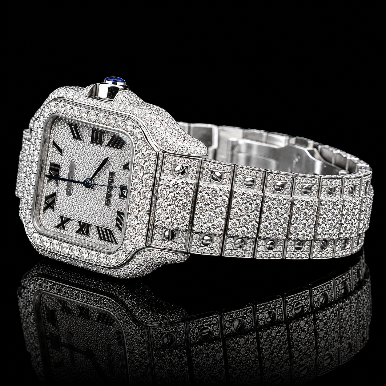 MOISSANITE ROLEX INSPIRE LUXURY ICED OUT SQUARE WATCH