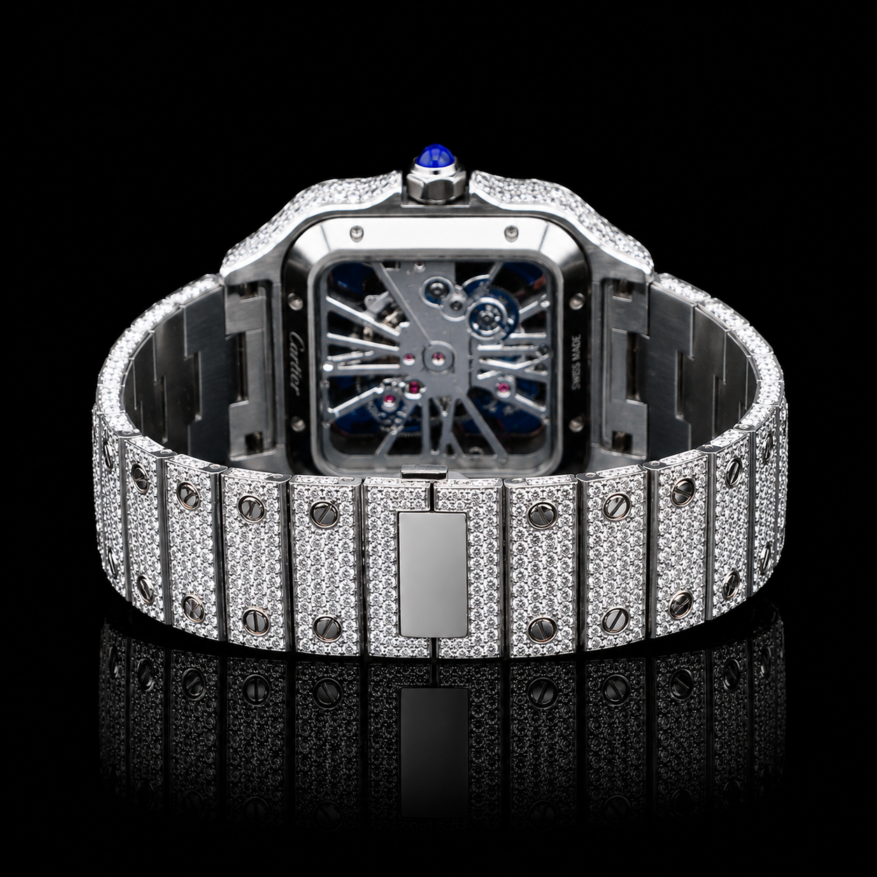 MOISSANITE ROLEX INSPIRE ARABIC DIAL DIAMOND WATCH