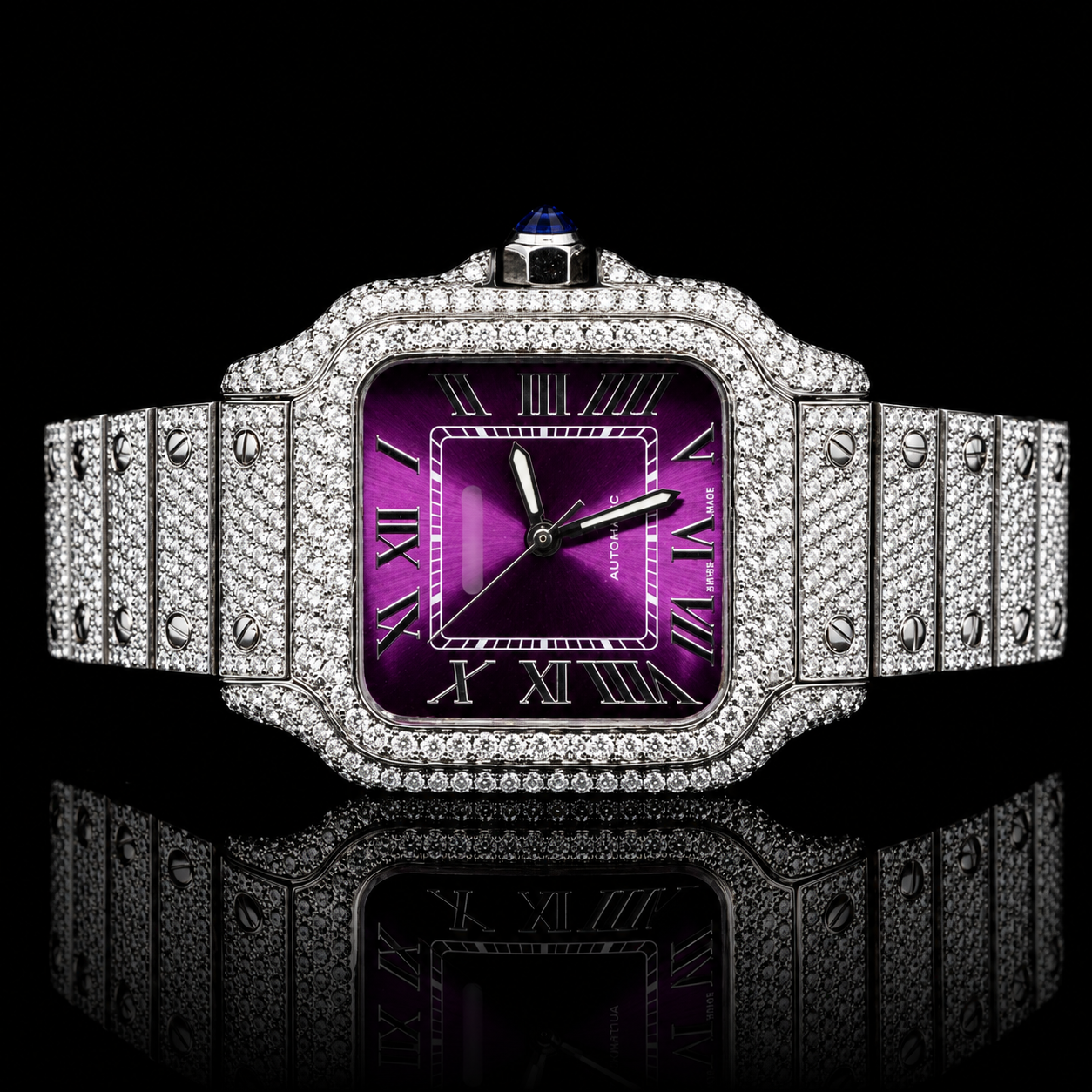 MOISSANITE CARTIER INSPIRE ICE OUT PURPLE MAJESTY