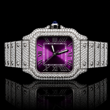 MOISSANITE CARTIER INSPIRE ICE OUT PURPLE MAJESTY