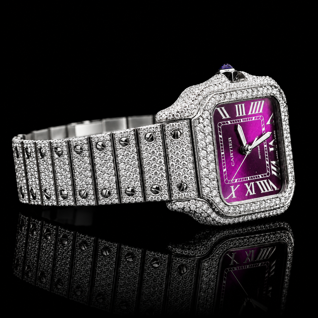 MOISSANITE CARTIER INSPIRE ICE OUT PURPLE MAJESTY