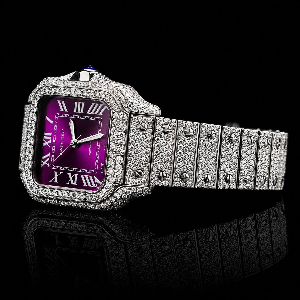 MOISSANITE CARTIER INSPIRE ICE OUT PURPLE MAJESTY