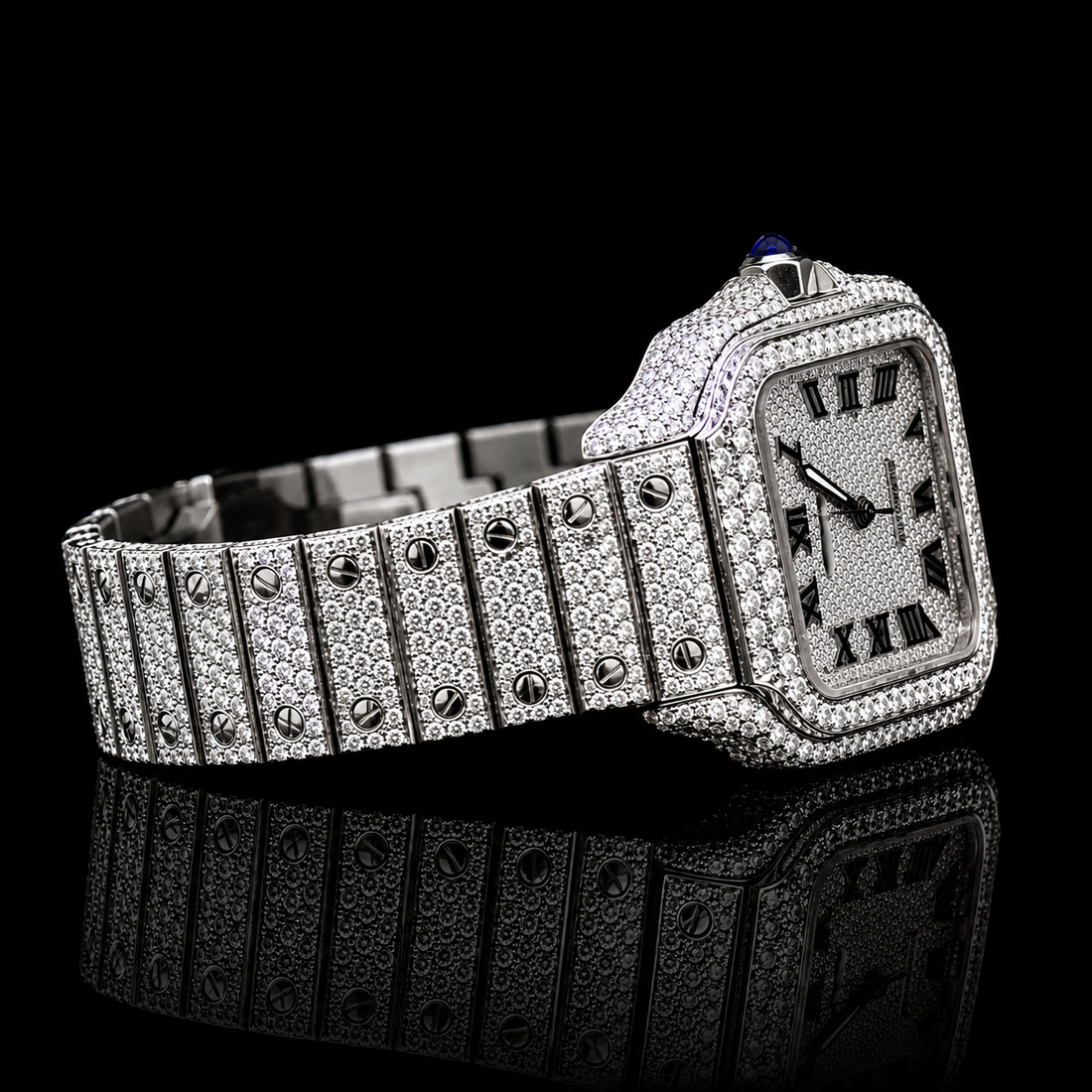 Moissanite Cartier inspire Diamond Roman IceQueen
