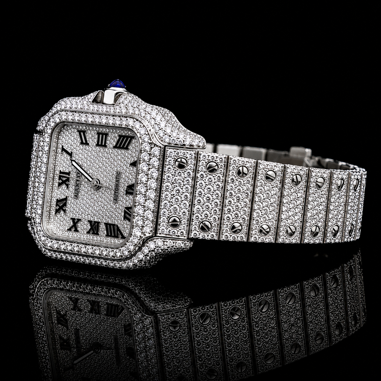 Moissanite Cartier inspire Diamond Roman IceQueen