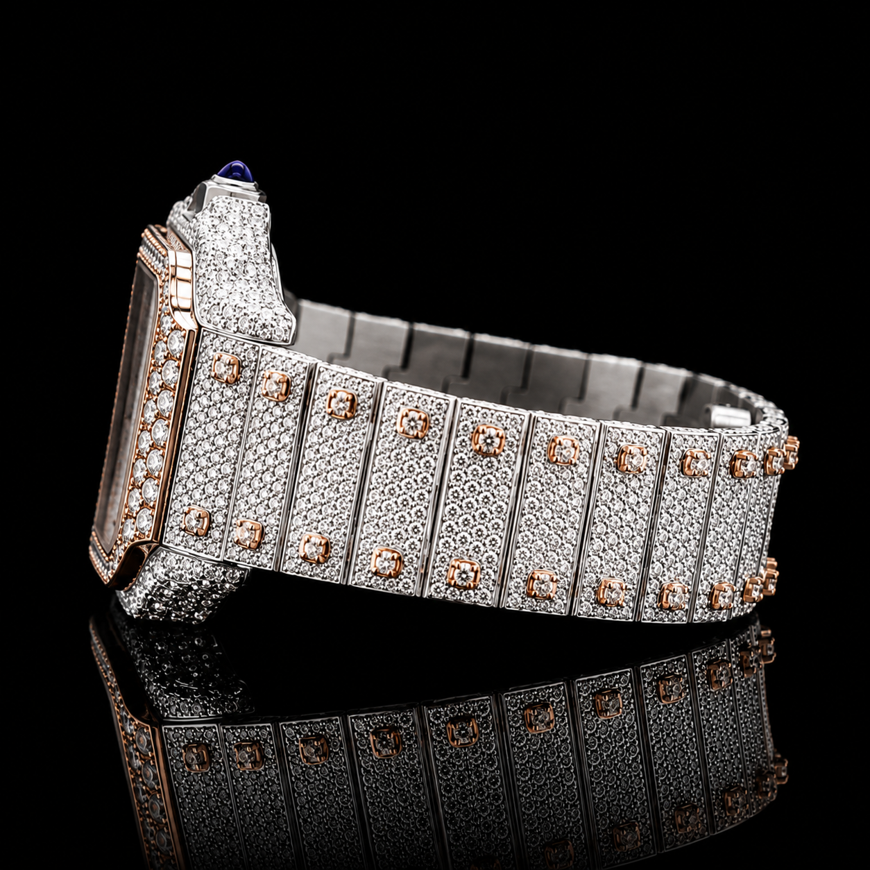 ICED OUT CARTIER SANTOS-INSPIRED WATCH