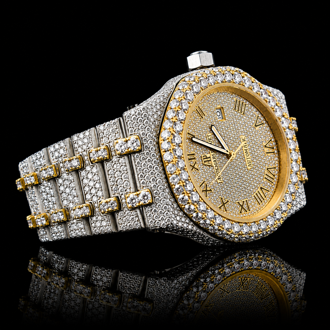 14K/18K Moissanite AP inspire Iced-out Prestige Luxury Watch