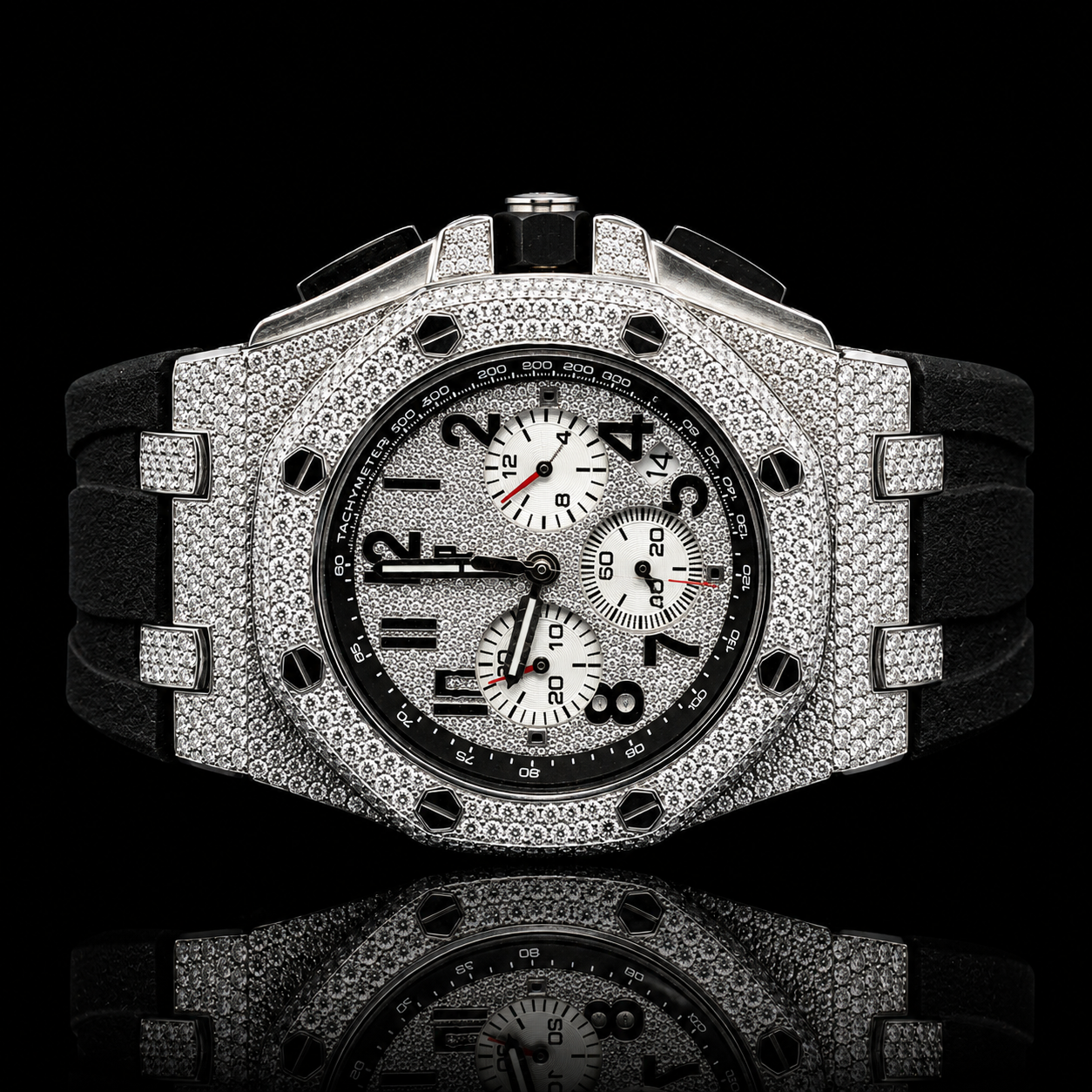 MOISSANITE AP INSPIRE LUXURY DIAMOND CHRONOGRAPH WATCH
