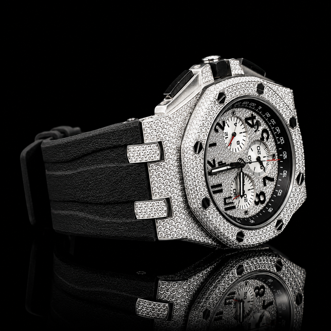 MOISSANITE AP INSPIRE LUXURY DIAMOND CHRONOGRAPH WATCH