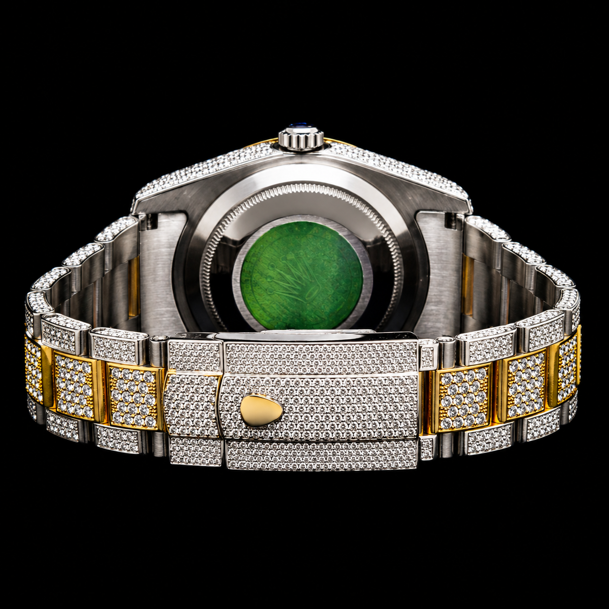Moissanite Rolex inspire Golden Roman Majesty