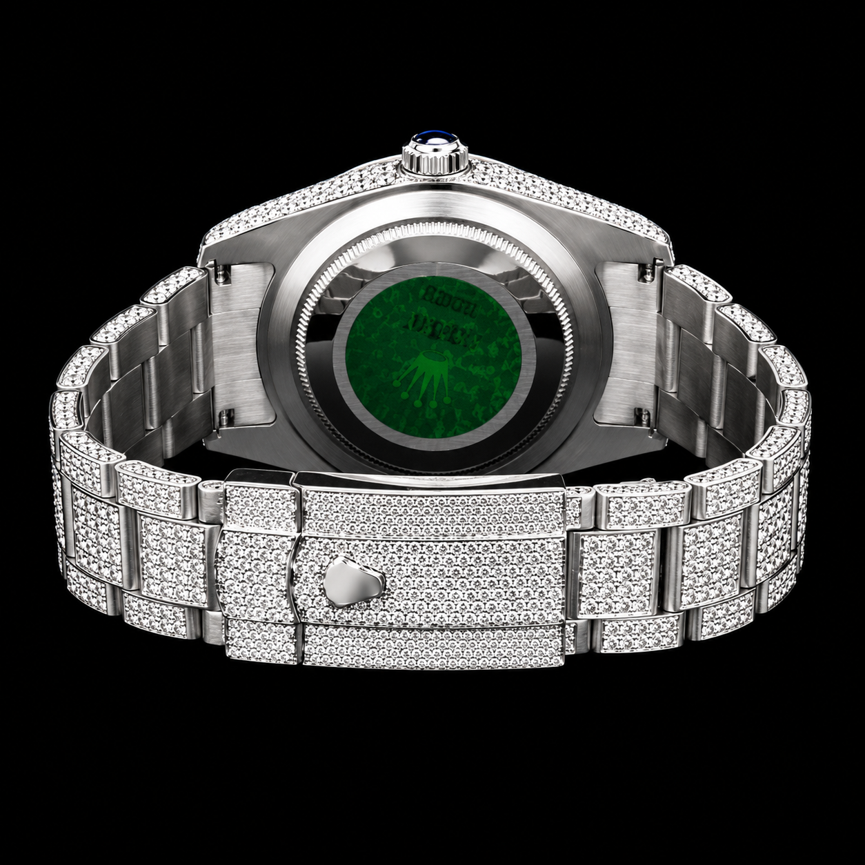 Moissanite Rolex inspire Silver Roman Majesty