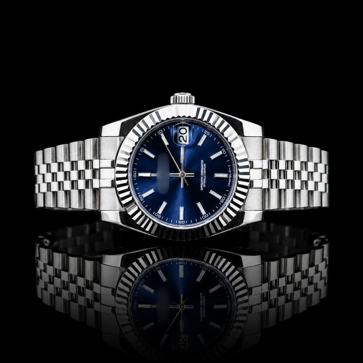Sleek Light-blue Dial Watch