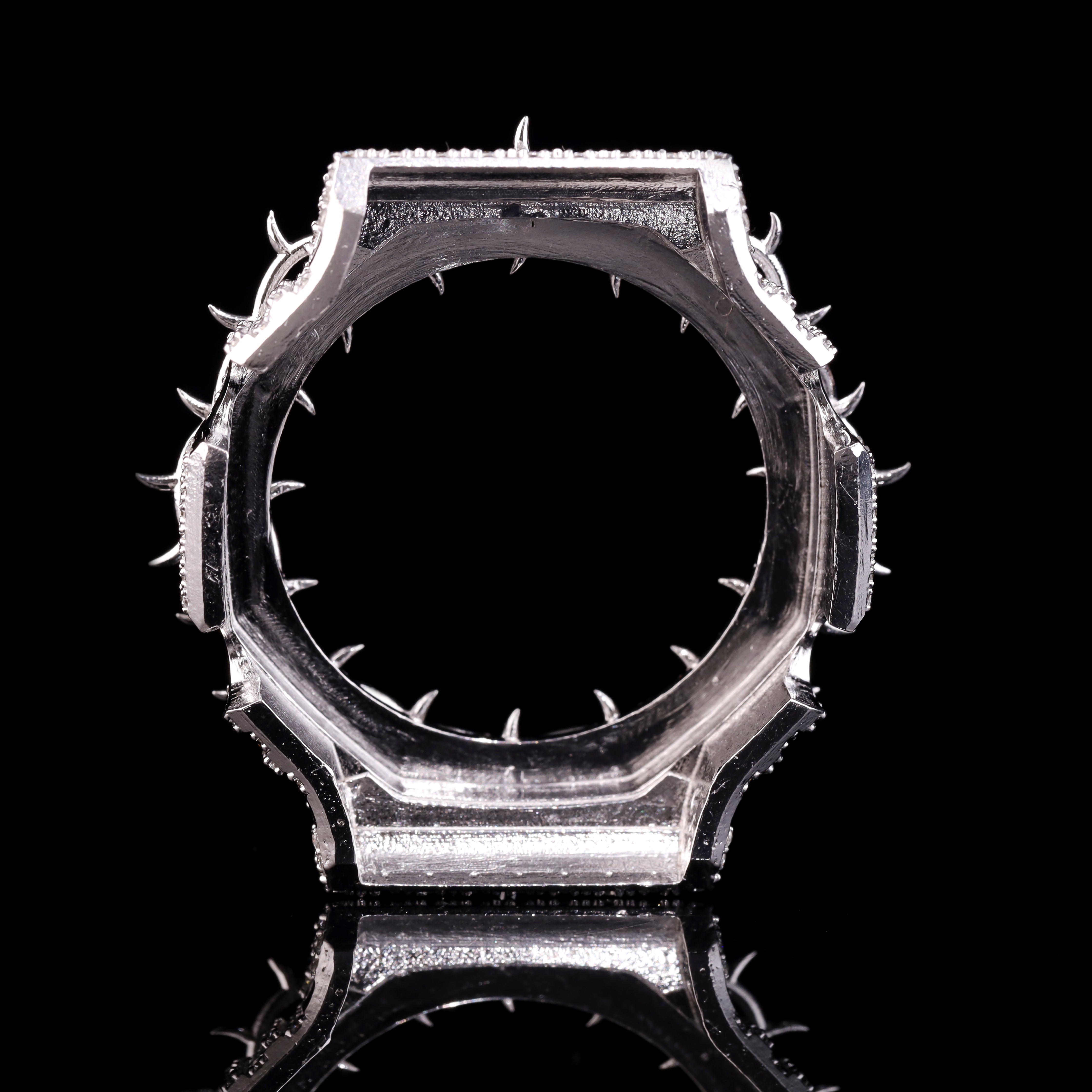 Thorn Crown Moissanite G-Shock Bezel