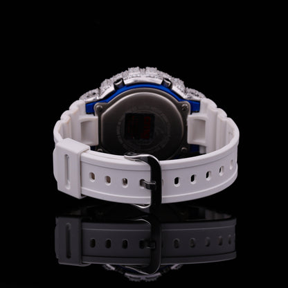 Flooded Moissanite G-Shock Whiteout Watch