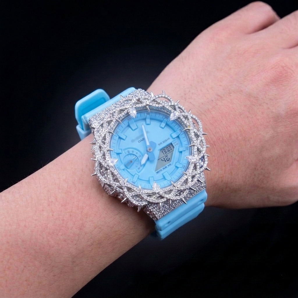 Moissanite G-Shock customization Diamond Neo Time Elite