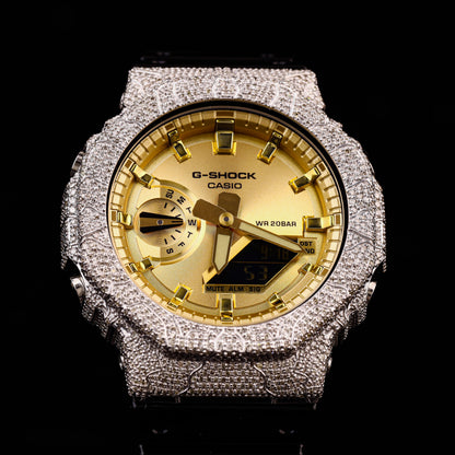 Iced Out Gold Dial G-Shock Watch
