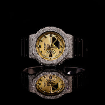 Iced Out Gold Dial G-Shock Watch