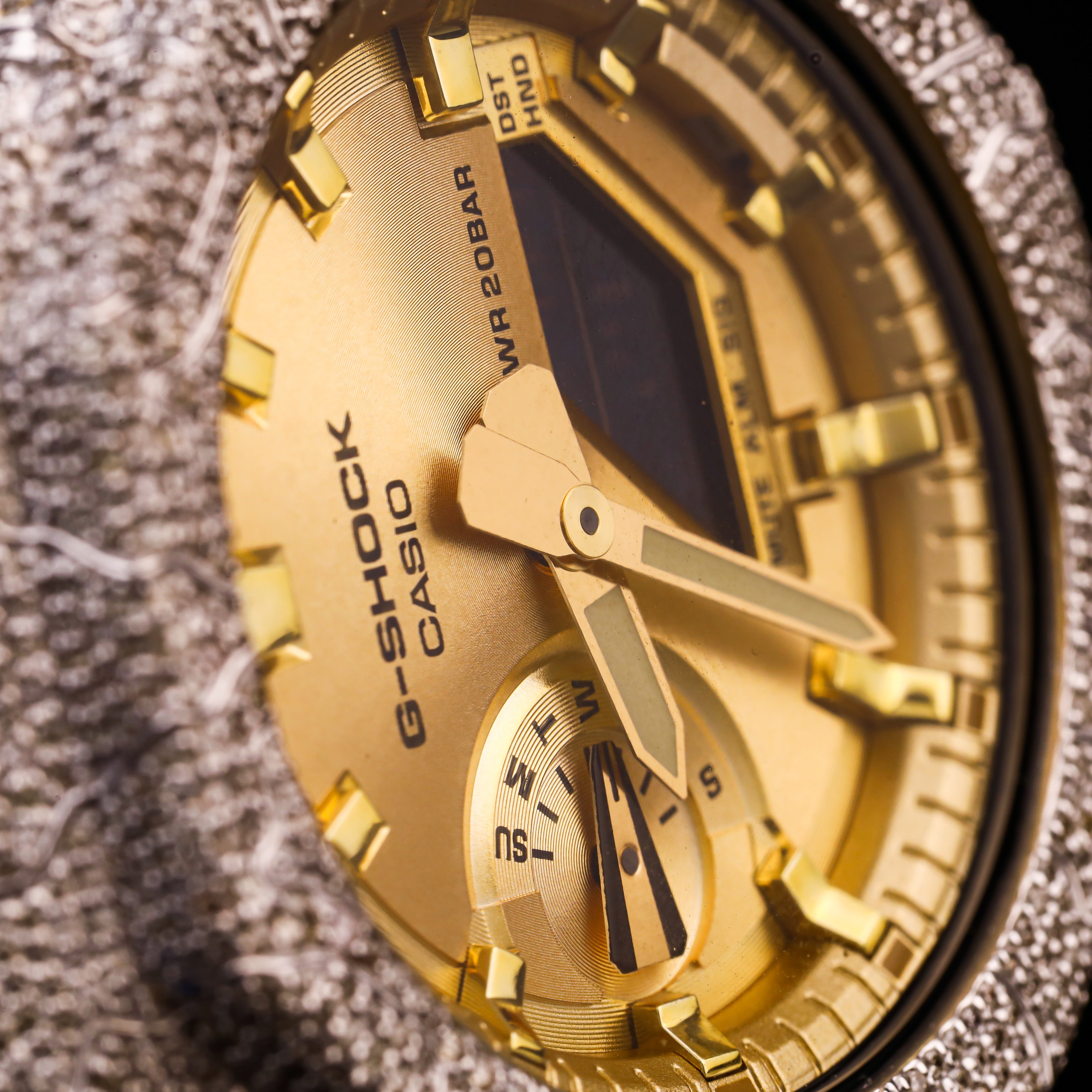 Iced Out Gold Dial G-Shock Watch