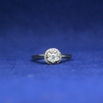 Front view of Celestial Halo Ring with Moissanite diamonds – Fine jewelry

