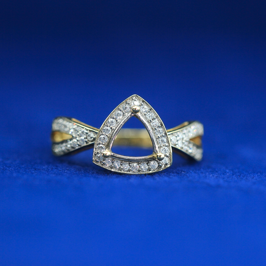 Front view of Diamond Semi Mount Ring – Fine jewelry

