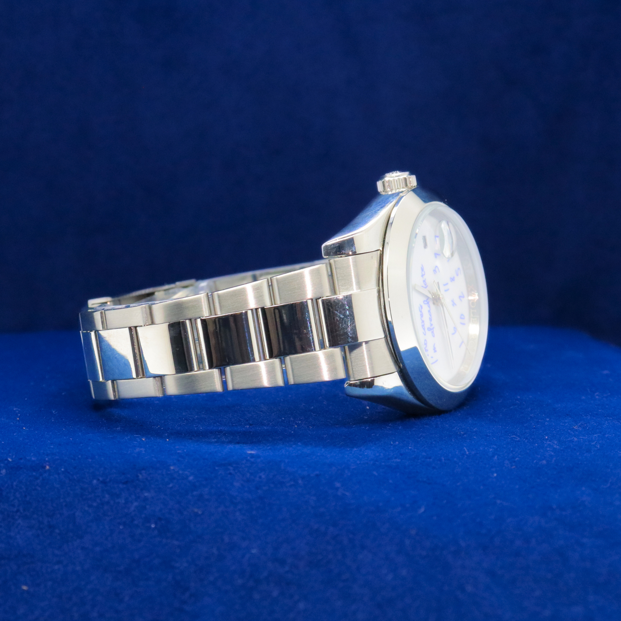 Right side view of Funny "I'm Late" Watch – Custom quirky timepiece

