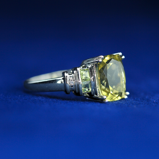 Right side view of Golden Beryl Ring – Fine jewelry

