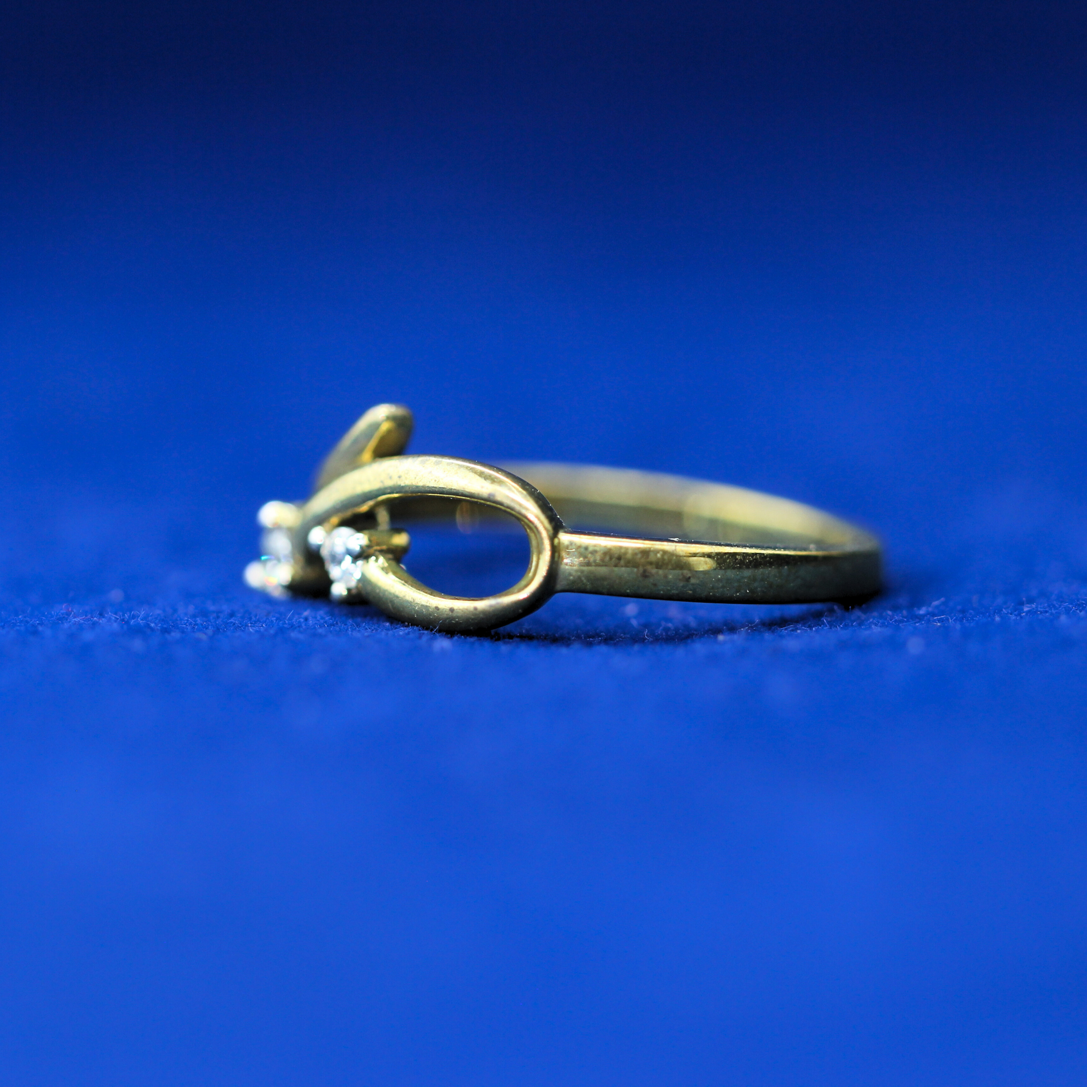 Left side view of Golden Embrace Ring – Fine jewelry

