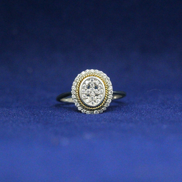 Front view of Oval Radiance Ring with Moissanite diamonds – Fine jewelry

