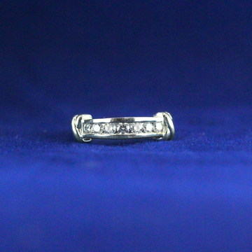 Front view of Vintage Diamond Wedding Band with Moissanite diamonds – Fine jewelry

